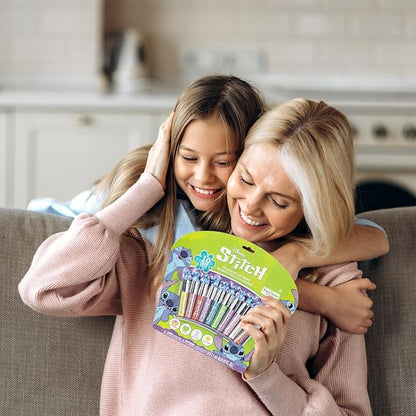 Disney Stitch 10 Piece Plant Based Lip Gloss, Girls Party Favors, First Makeup Set for Girl, Perfect for Parties, Sleepovers, and Birthday Gifts, Ages 3+, by Townley Girl