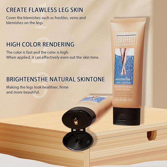 Leg Makeup Waterproof, Smooth Legs, Fade the Skin Color of Legs, Effectively Cover the Scars of Legs and Body, Long-Term Body Foundation Make-up