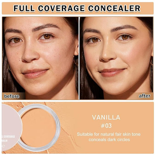 Under Eye Color Corrector,Pot Concealer Full Coverage for Mature Skin,Vegan Under Eye Cream Dark Circles Cover up Makeup Concealer Makeup,Under Eye Brightener (03 Vanilla)
