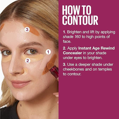 Maybelline Instant Age Rewind Eraser Dark Circles Treatment Multi-Use Concealer, 115, 1 Count (Packaging May Vary)