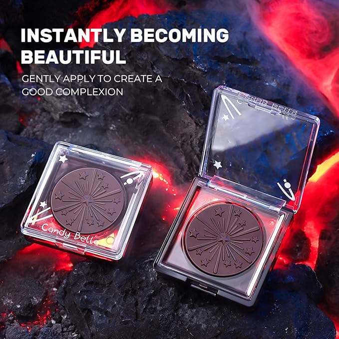 Color Changing Black Cream Blush, Embossed Miracle Balm Blush for Cheek & Eyes & Lips, Multi Glow Face Balm with a Puff, Hydrating, Creamy, Lightweight & Blendable Color, for Dewy Radiant Finish