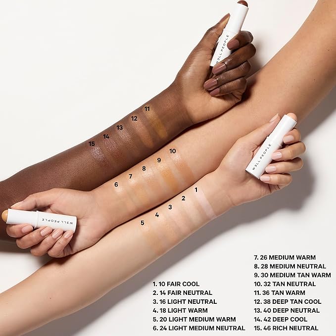 Well People Supernatural Complexion Stick Foundation + Concealer, Buildable, Light-to-Medium Coverage, Soft Matte Finish, Lightweight + Hydrating, Multi-Use, Vegan & Cruelty-Free, 20 Light Medium Warm