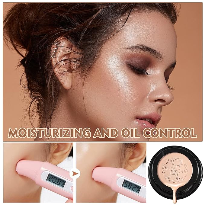 AWCCXMYM Mushroom Head Air Cushion CC Cream, Ivory, 24-Hour Moisturizing, Plant Ingredients, Skin Foundation Concealer