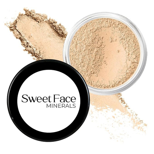 (Warm) (Most Popular Neutral Shade) (20gm Jar) FOUNDATION Mineral Makeup with SPF 18+, Full Coverage Matte Loose Powder, Bare Face Cosmetics