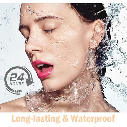 7PCS Mushroom Head Air Cushion CC Cream Foundation,Natural BB Cream Foundation Makeup,Moisturizing One Step Color Corrector,Loose Setting Powder Set with Makeup Sponges A