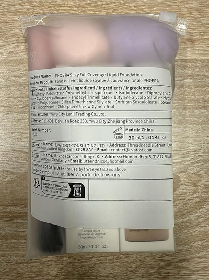 PHOERA Concealer, Lightweight, Full Coverage, Long Lasting, Corrects, Hydrates, Highlights, Matte Finish, All-Day Wear,with Concealer Brush (109#HAZELUNT)