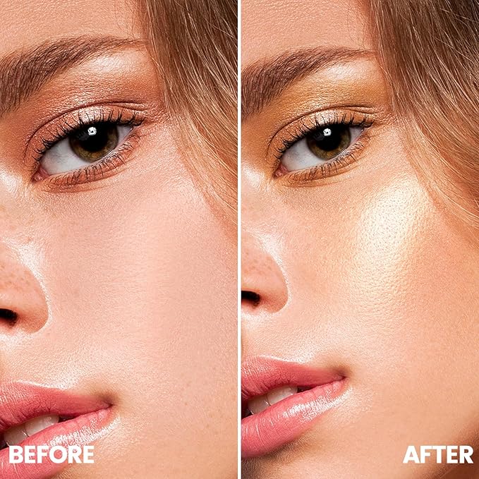 FOCALLURE Shimmer Liquid Highlighter, Smooth Cream Formula and Non-greasy Finish,Delivers a Natural Glow, Long Lasting Illuminator Highlighter Face Enhancing Makeup,Golden Wind