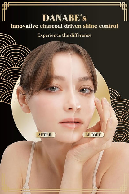 [KPOP Beauty] Makeup Oil Blotting Paper - DANABE Bamboo Charcoal Face Oil Blotting Sheets - Korean Skincare Oil Absorbing Sheets - Sweat Blotting Sheets for Face (4x3.6 in.100 Large Sheets)