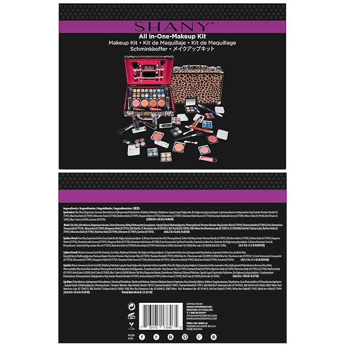 SHANY Cosmetics Makeup, Leopard, 26 Piece Set