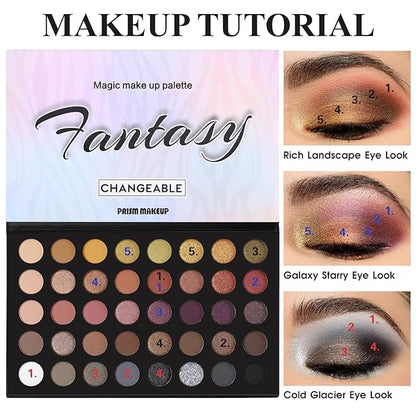 Professional Neutral Smokey Eyeshadow Makeup Palette, Matte Shimmer Metallic Black Grey Dark Goth Eye Shadows for Halloween, Pigmented Warm Smoky Naked Nude Rosy Gold Brown Pallet Daily Make Up Kit