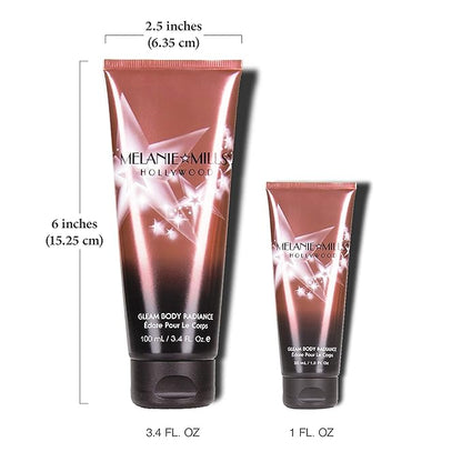 Gleam Body Radiance All In One Makeup, Moisturizer & Glow For Face & Body - Peach Deluxe, 3.4 fl.oz.