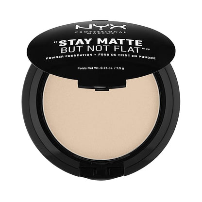 NYX PROFESSIONAL MAKEUP Stay Matte But Not Flat Powder Foundation, Nude