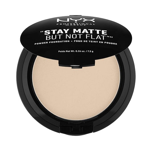 NYX PROFESSIONAL MAKEUP Stay Matte But Not Flat Powder Foundation, Nude