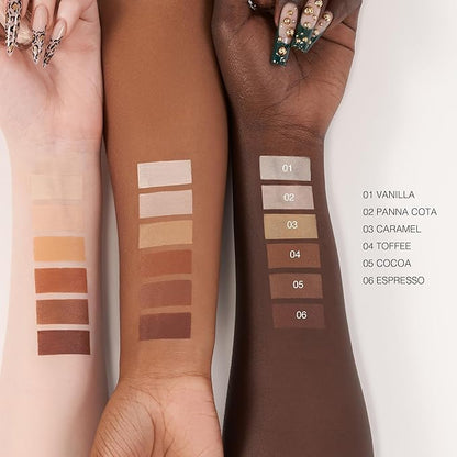 Liquid Foundation & Under Eye Concealer - Make Up Set for Flawless Dark Skin Base - Matte Foundation (Mocha) and Liquid Concealer (Cocoa)