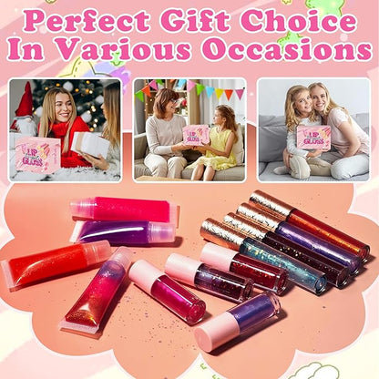 BRIPATI DIY Lip Gloss Making Kit, 46PCS DIY Lip Gloss Kit to Make Your Own Lip Gloss, Moisturizing Lip Glaze Handmade Set, Beginner Lip Gloss Kit, Lip Gloss Making Supplies Set for Women Girls