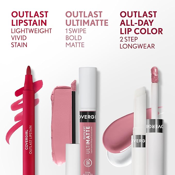 Covergirl Outlast All-Day Lip Color With Topcoat, Natural Blush