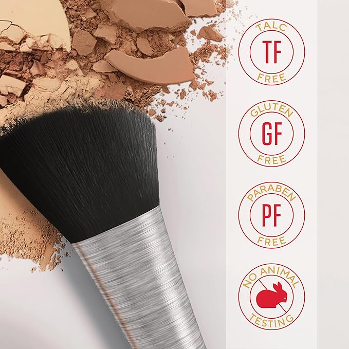 Mirabella Invincible Pure Pressed Powder Foundation - Buildable Mineral Makeup & Blurring Setting Powder for All Skin Types - HD Matte Finishing - Deep D13