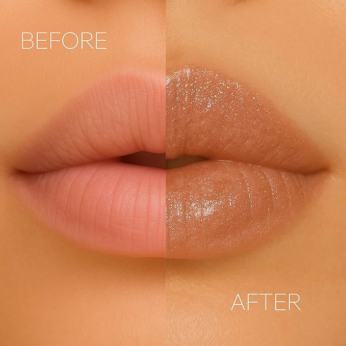 Euphoria Lip Gloss | Chestnut-Brown Shine | Vegan Hydrating Formula | Non-Sticky Aloe & Jojoba Infused | Paraben & Cruelty Free | Natural Lip Enhancer