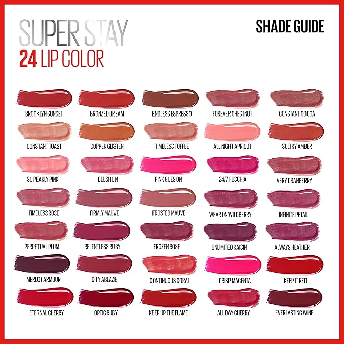 Maybelline Super Stay 24, 2-Step Liquid Lipstick Makeup, Long Lasting Highly Pigmented Color with Moisturizing Balm, Timeless Rose, Pink, 1 Count