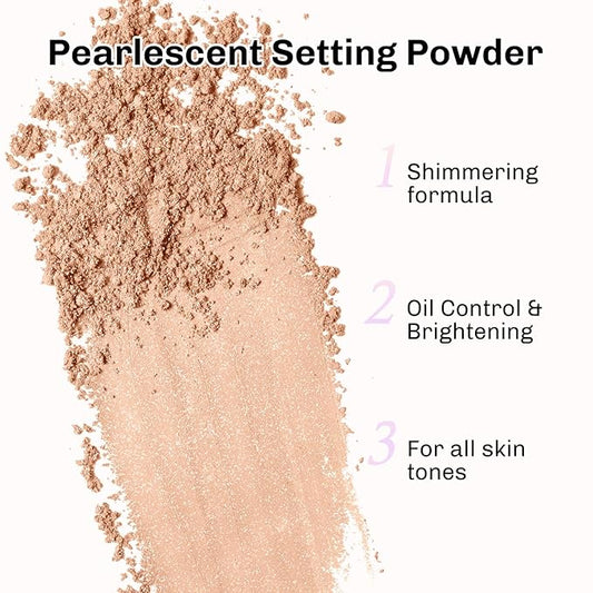 Face Powder Makeup, Shimmering Setting Powder, Oil Control Loose Powder, Matte Highlighter Makeup, Long Lasting Waterproof Concealer Setting Powder for All Skin Tones