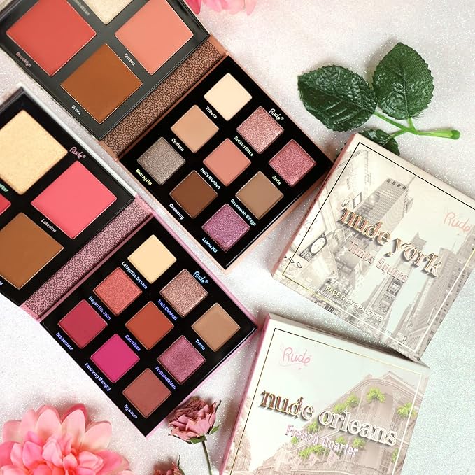 Nude Orleans Eyes and Face Palette by Rude Cosmetics for Women - 0.89 oz Makeup