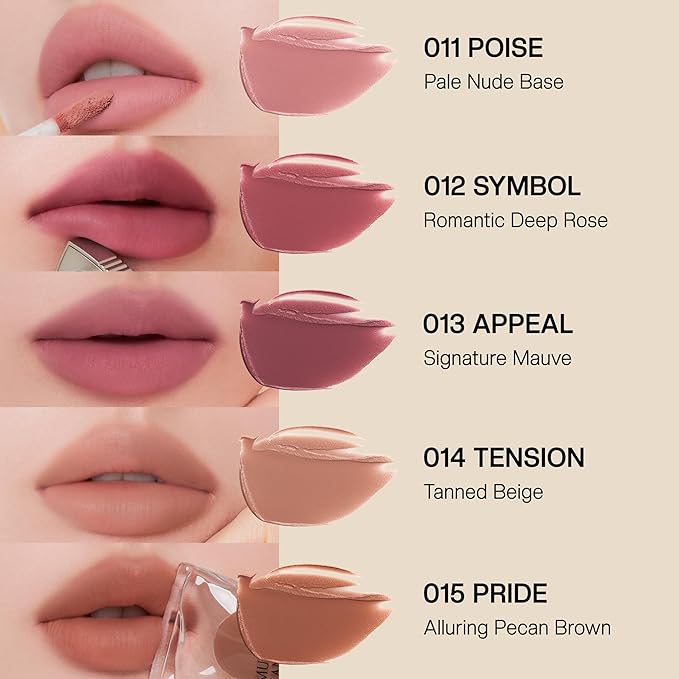 Objet Lip Stain (Unique Paint Tube Design) – Velvet Matte Tint, Long-Lasting Waterproof Lipstick, Hydrating Korean Makeup, Red & Rose Gloss, K-Beauty Tinted Lipstain (13 APPEAL)