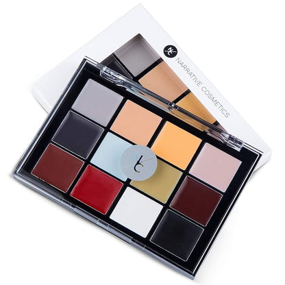 12-Color Death FX Cream Palette, Professional Quick Drying Waterproof SFX Makeup for the Stage, Film, Costumes, Cosplay, Halloween