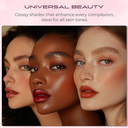 VOTUM Tahari 5 -Piece Matte Lip Gloss Set – Simmery Shades Lip Gloss Pack for Women & Girls, Long-Lasting, Hydrating Lip Color Collection with Rich, Versatile Tones