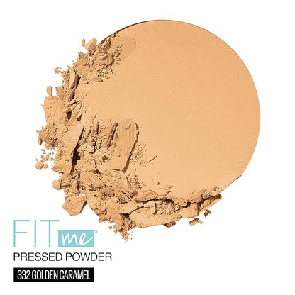 Maybelline Fit Me Matte + Poreless Pressed Face Powder Makeup, Golden Caramel, 1 Count (Pack of 2)