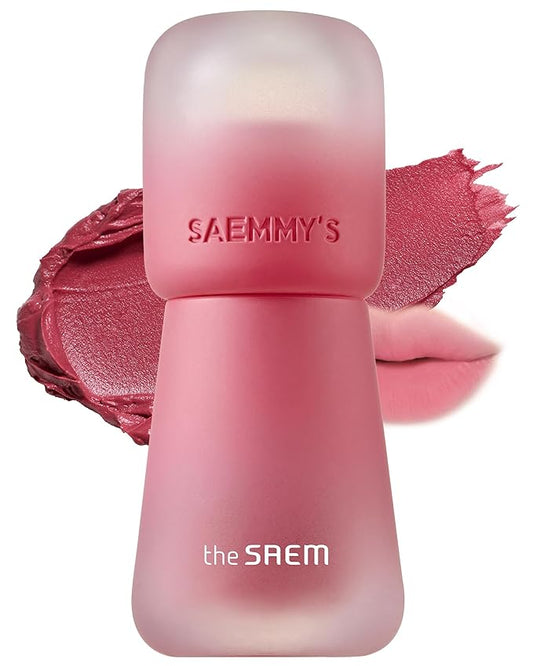 THESAEM Saemmy's Crema Velvet Tint 05 Berry Foam – Matte Lip Cream Velvet Finish Lip Makeup with Natural Plumping Effect - Long Lasting Smooth Fluffy Lips, 0.1oz.