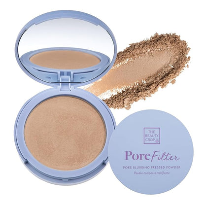The Beauty Crop PoreFilter Pressed Powder - Blurs Pores & Controls Shine - Medium Shade - 0.34 oz