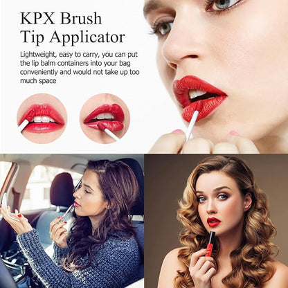 KPX 30 Pcs lip Gloss Tube Containers Bulk Wand 10ml Empty Clear Pink Lip Oil Tubes Refillable Lip Balm Bottles with Rubber Insert for DIY Makeup Such as Lip Samples, Homemade Lip Balm(Black)