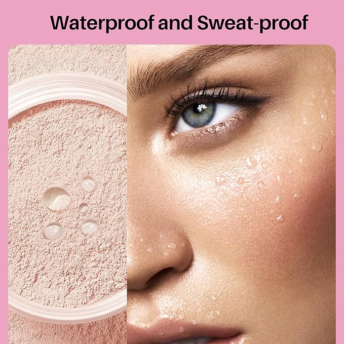 FV Matte Finish Translucent Loose Face Powder, Long-Lasting Lightweight Setting for Natural Look, Pore Minimizing, Fine Line Baking Powder, 0.35oz (10g)