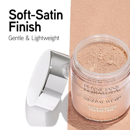 Physicians Formula Mineral Wear Talc-Free Loose Powder Creamy Natural, Dermatologist Tested, Clinically Tested