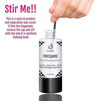 Organic Face Primer, Perfects Skin, Extends Makeup Wear Time, Silicone-Free, Gluten-Free