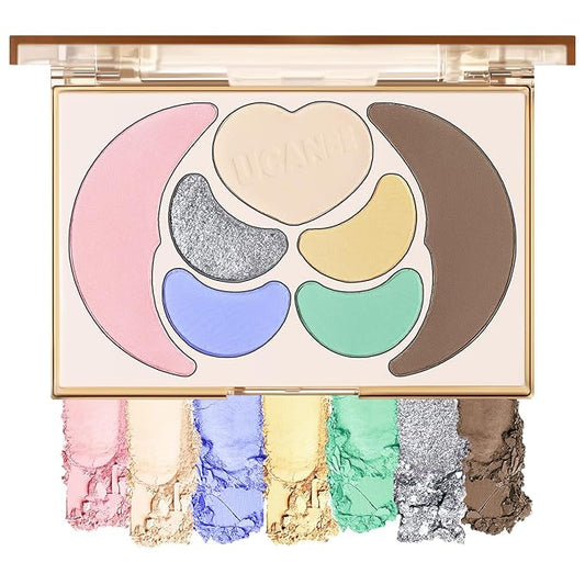 UCANBE All in One Makeup Kit - 4 Shimmer Matte Eyeshadow, 1 Pink Blush, 1 Bronzer Contour, 1 Illuminator Highlighter Makeup Palette Make Up Sets for Women Girls Teens Gift (06 Bucolic Makeup Palette)