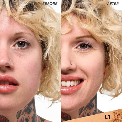 COVER FX Pressed Mineral Foundation - Shade L1 - Weightless Powder Foundation - Buildable Light to Full Coverage - Matte Finish - All Skin Types