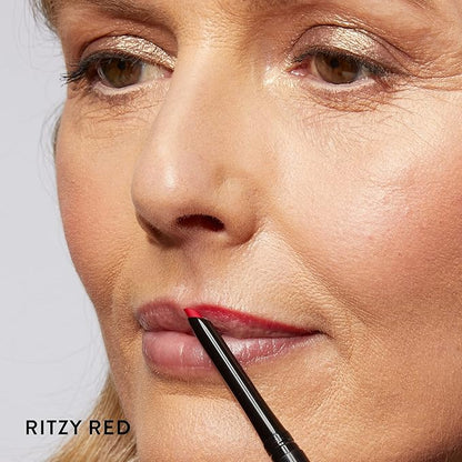 LAURA GELLER NEW YORK Modern Classic Lip Liner, Luxurious Creamy Long Lasting Lip Liner, Prevents Feathering and Fading, Ritzy Red