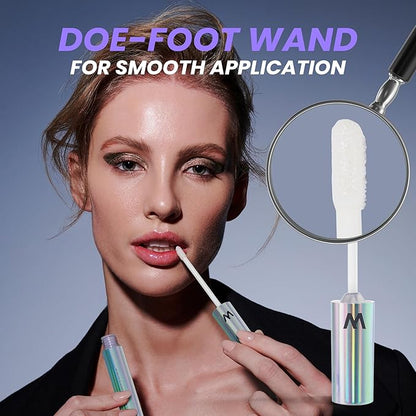 Wonderskin WONDER BLADING Top Gloss - Clear Glitter Lip Gloss, Hydrating and High Shine Finish Lip Makeup (Holographic)