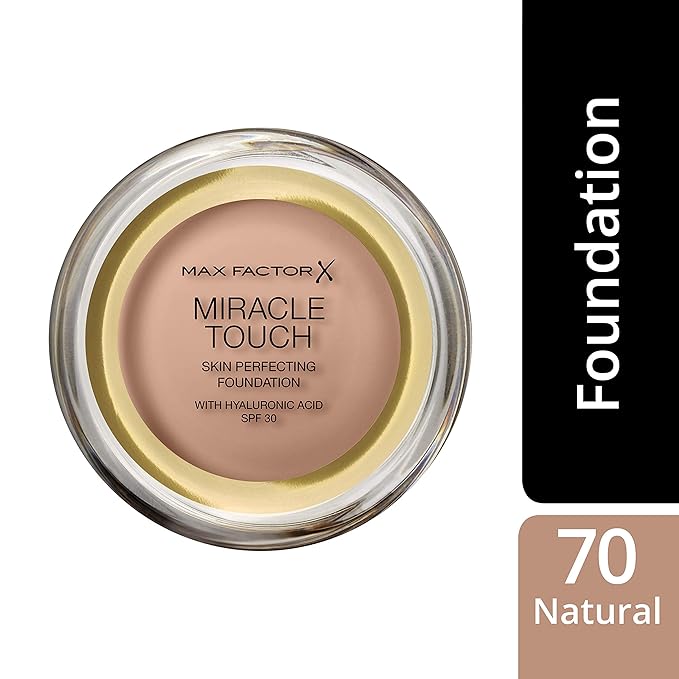 Max Factor Miracle Touch Liquid Illusion Foundation, No.70 Natural, 0.38 Ounce