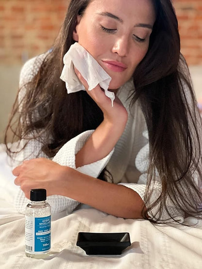 Beauty 30 - Micellar Water And Compressed Wipes - 30 Compressed Tissues In Pure Lenzing® Viscose + Napkin Micellar Water - Made In Italy - 100Ml Capacity