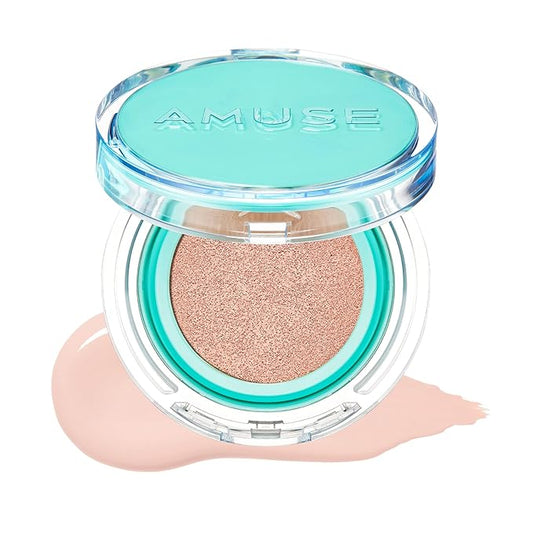 AMUSE SEOUL Meta Fixing Cushion Foundation 01 BOSONG | clear beige pink | Matte, dewy, glow, long-lasting, double coverage, clean beauty, natural look, foundation for sensitive skin,hydrating cushion