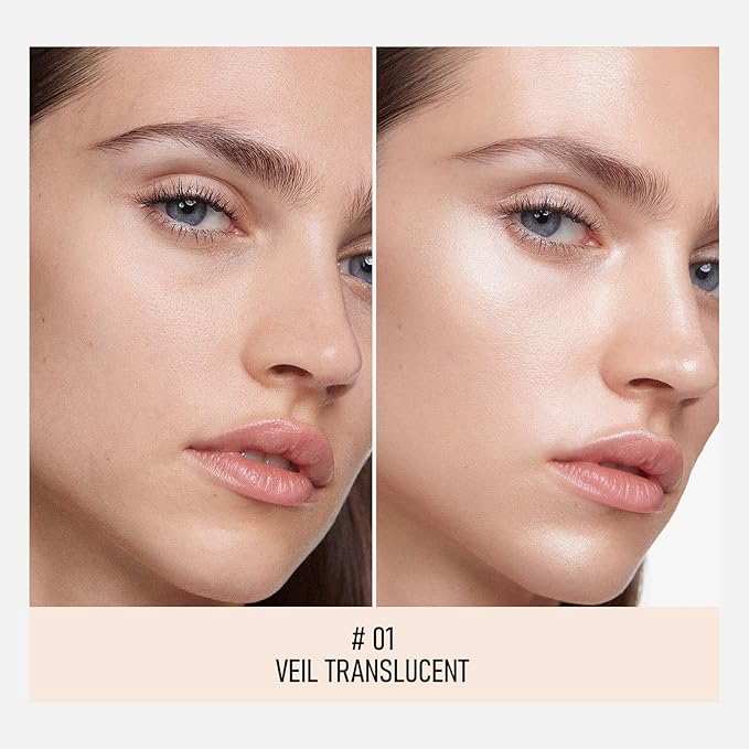 KYDA Mineral Powder, SPF 35, Translucent Face Loose Powder, Sheer Coverage, Weightless Oil Free Setting Powder, Blurring Finishing Powder, Extend Base Makeup, 0.28 oz, Veil Translucent