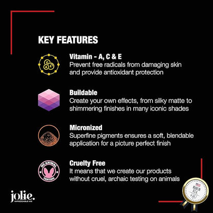 Jolie Blush Perfect Pressed Cheek Color, Highly Pigmented Long-Lasting Intense Color, Picture Perfect Finish, (Peaceful)