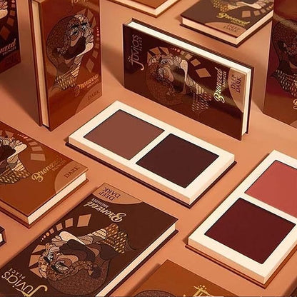 Juvia's Place Bronzed Duo Bronzer Tan - Soft Matte Bronzer, Contour Powder, Long-Wearing & Buildable Bronzing Powder - Suitable for Tan Skin Tone