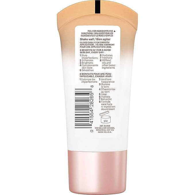 Maybelline Dream Fresh Skin Hydrating BB cream, 8-in-1 Skin Perfecting Beauty Balm with Broad Spectrum SPF 30, Sheer Tint Coverage, Oil-Free, Medium/Deep, 1 Fl Oz (Pack of 2)