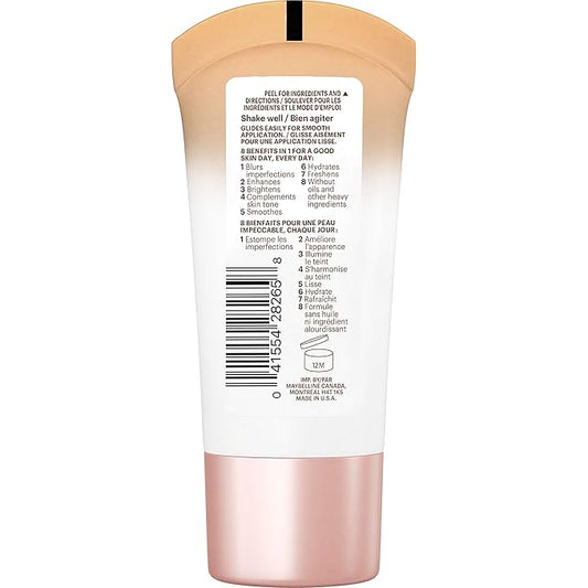Maybelline Dream Fresh Skin Hydrating BB cream, 8-in-1 Skin Perfecting Beauty Balm with Broad Spectrum SPF 30, Sheer Tint Coverage, Oil-Free, Medium/Deep, 1 Fl Oz (Pack of 2)