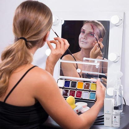 12-Color Zombie Alcohol-Activated Palette, Professional Quick Drying Waterproof SFX Makeup for the Stage, Film, Halloween, & Cosplay