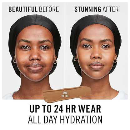 Rimmel London, Multi-Tasker Concealer, 090 Toffee, Crease-Proof, Transfer-Proof, Waterproof, Up To 24-Hour Wear, Vegan Formula, 0.33oz
