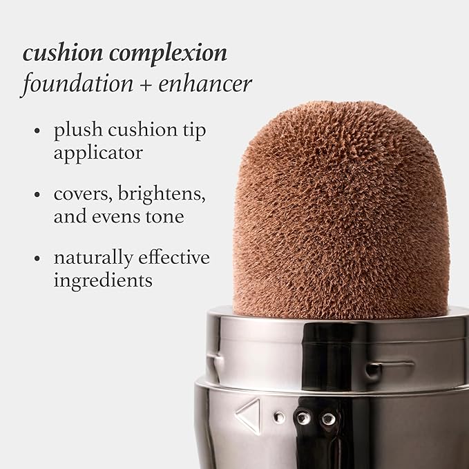 Julep Cushion Complexion Medium Coverage Foundation - Linen | Covers, Brightens & Evens Skin Tone | On-The-Go Cushion Applicator | Hyaluronic Acid, Vitamin B5 & E